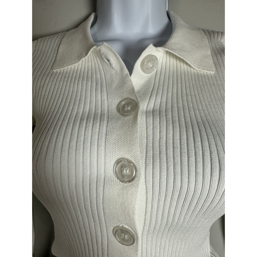 Commense Sweetest Memory Button Down Cardigan Whi… - image 5